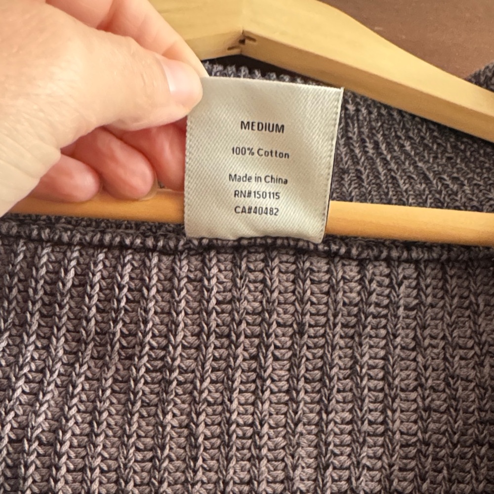 Varley Dark Gray Ribbed Button-Front Cardigan - image 3